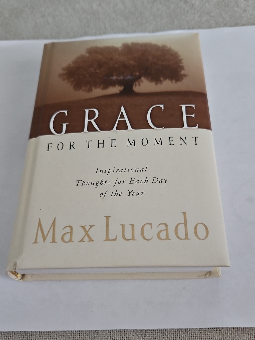 Grace for the Moment Hardcover Devotional - Cream and Brown